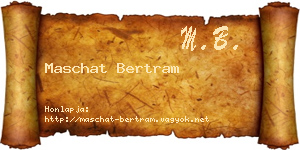 Maschat Bertram névjegykártya